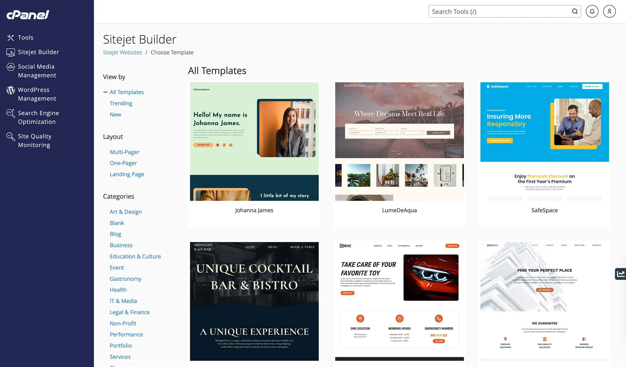 Sitejet Builder - Plantillas profesionales