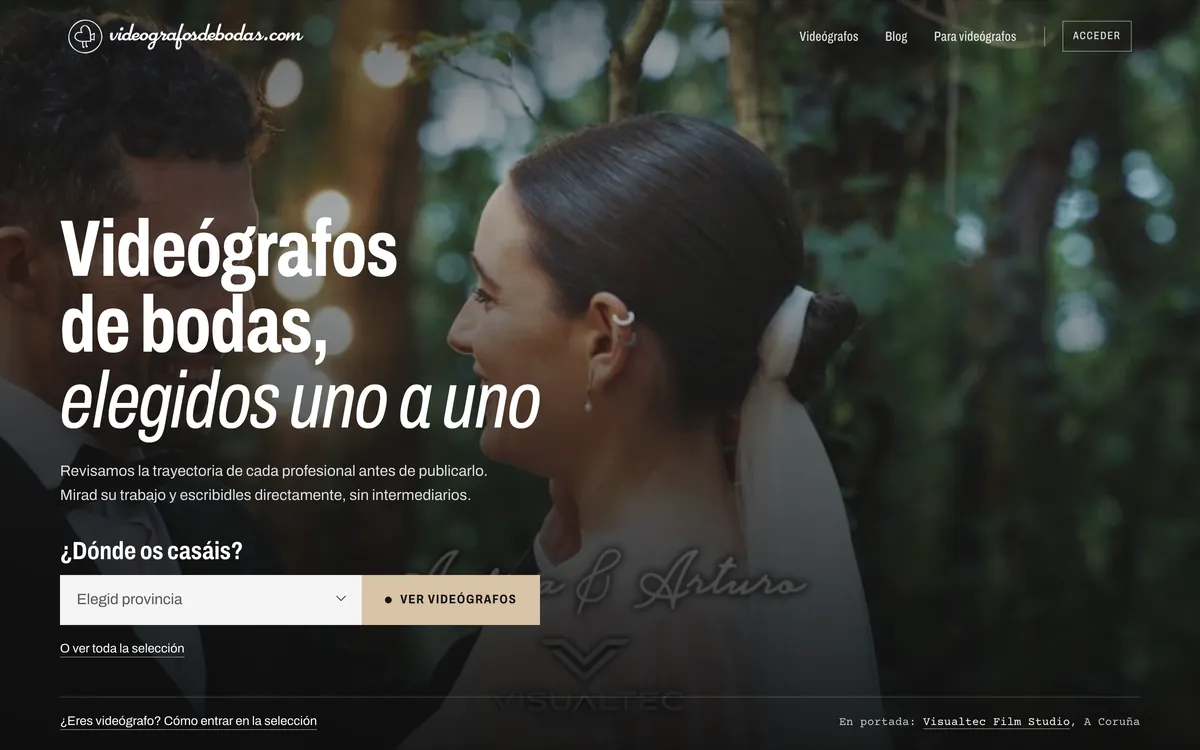 Portada de videografosdebodas.com