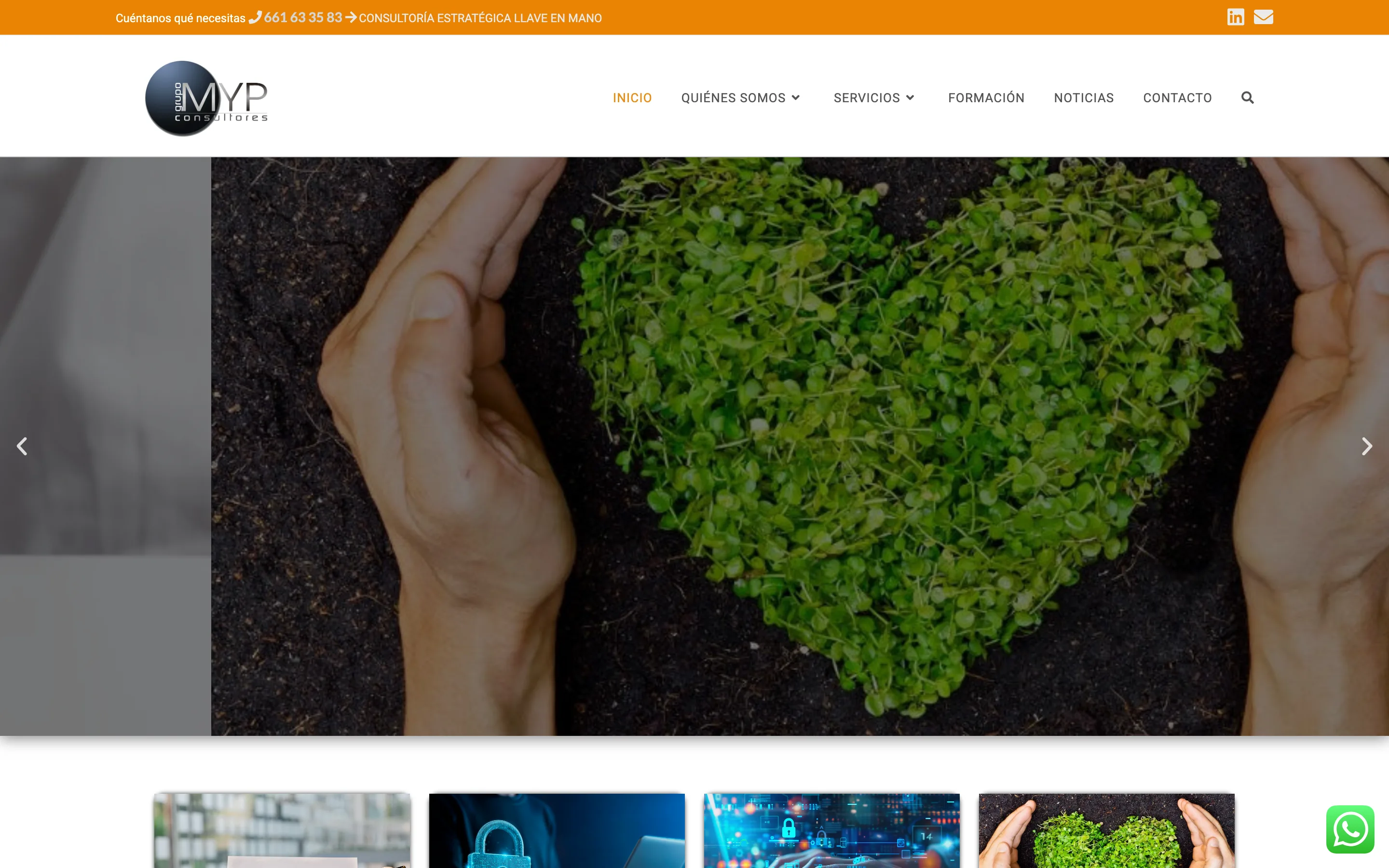 Diseño web de MyP Consultores creado por VisualTec HOST