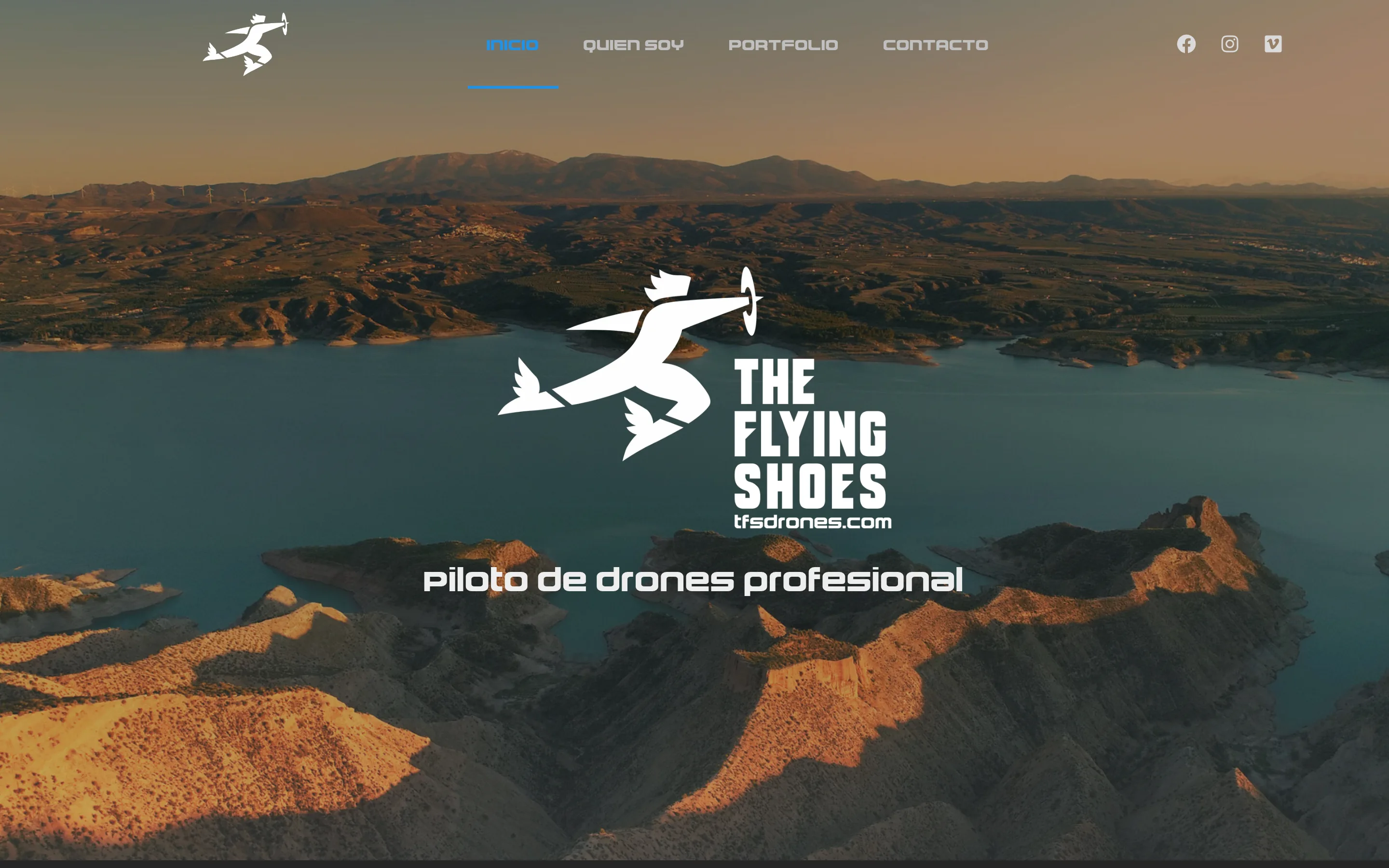 Diseño web de TFS Drones creado por VisualTec HOST